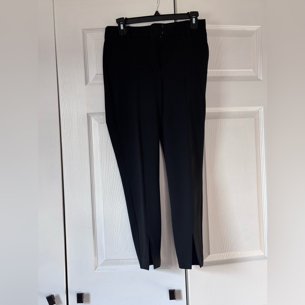 Express Classic Black Trousers With Front Slits